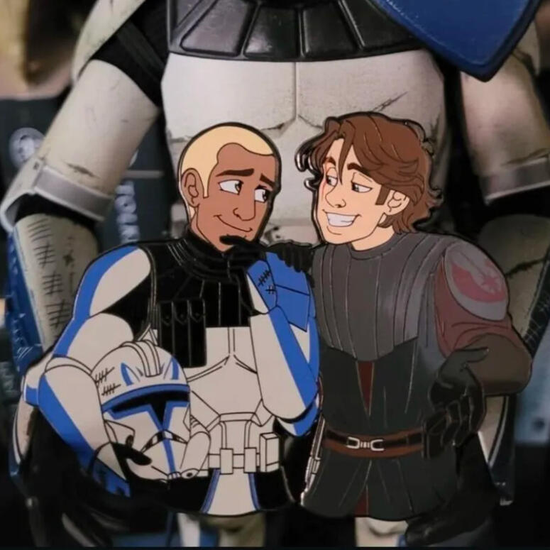 Rex and Anakin enamel pin. Artwork by lp_artworks. Rex and Anakin enamel pin. Artwork by lp_artworks.